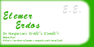 elemer erdos business card
